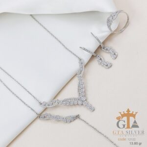 سرویس نقره ظریف مجلسی میکرو زنجیری کد 12122