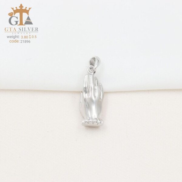 مدال نقره زنانه آینه‌ای میکرو کد 21896 - Image 2