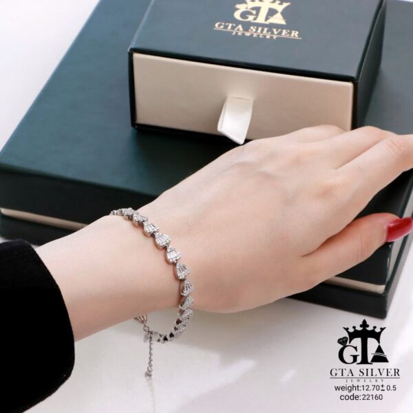 دستبند نقره میکرو کد 22160 - Image 2