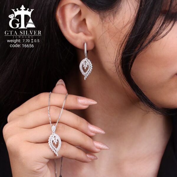 نیم ست نقره میکرو نقره کد 16656 - تصویر 2