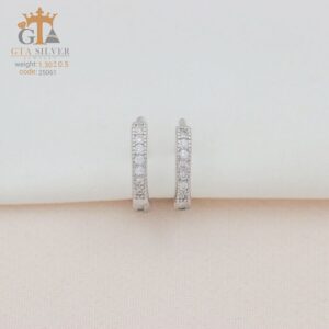 گوشواره نقره میخی میکرو کد 25061