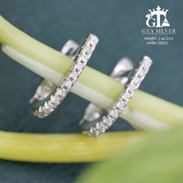 گوشواره نقره میخی میکرو کد 25022 - تصویر 4