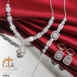 سرویس نقره میکرو زنجیری طرح امرالدکات کد 12113 - تصویر 3