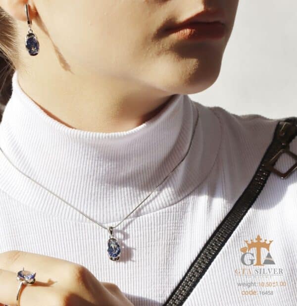 نیم ست نقره میکرو کد 1-16458 - Image 2