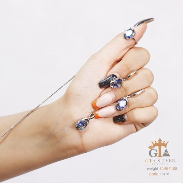 نیم ست نقره میکرو کد 1-16458 - Image 3