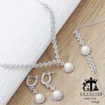 سرویس نقره میکرو زنجیری مرواریدی کد 12120 - Image 3