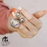 نیم ست نقره میکرو طرح ورساچه کد 16638 - Image 4