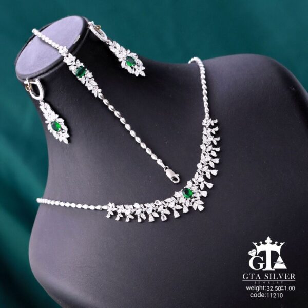 سرویس نقره نگین سبز مارسا کد 11210 - تصویر 3