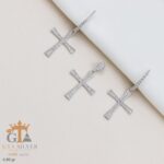 نیم ست نقره میکرو طرح صلیب کد 16270