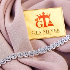 دستبند نقره میکرو کد 22016