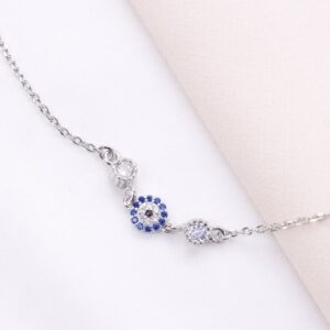 دستبند نقره چشم نظر کد 22022