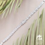 دستبند نقره میکرو طرح امرالدکات کد 22120 - تصویر 3