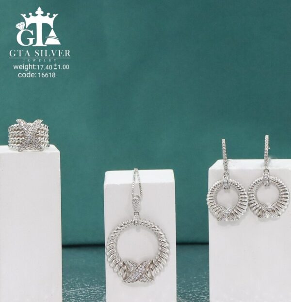 نیم ست نقره میکرو کد 16618 - تصویر 3