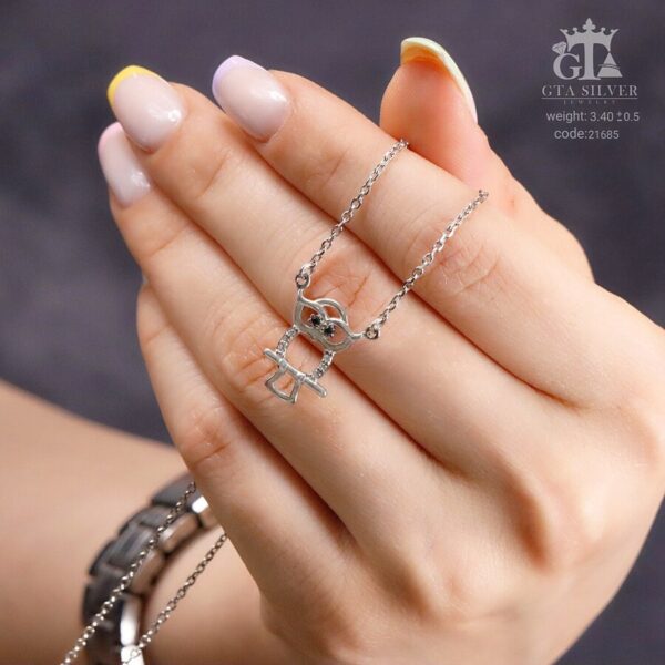 مدال نقره میکرو طرح جغد کد 21685 - Image 2