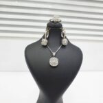 نیم ست نقره میکرو طرح امرالدکات کد 16197 - Image 3