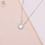 مدال نقره زنانه قلبی میکرو کد 21925