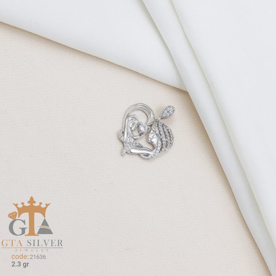 62b643b7-f596-429e-9cc3-70eadd2f0fee.jpg مدال نقره میکرو آغوش مادر کد 21636 - Image 1