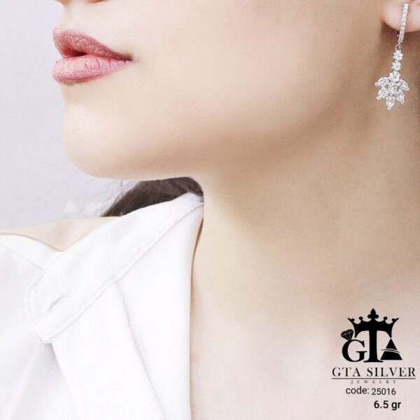 گوشواره نقره میخی میکرو کد 25016 - Image 2