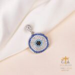 مدال نقره میکرو رنگی چشم نظر کد 21367