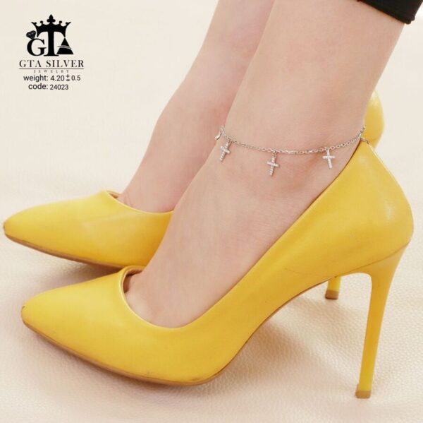 پابند نقره سوپرمیکرو طرح صلیب کد 25023 - تصویر 2