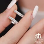 گوشواره نقره میخی میکرو کد 25035 - تصویر 4