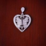 مدال نقره میکرو طرح پروانه و قلب کد 21448 - تصویر 3