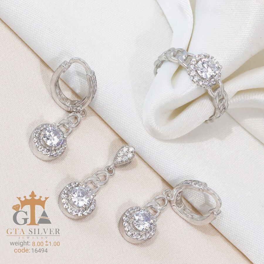 64c106f2-5a21-4072-b5e2-f4d536988964.jpg نیم ست نقره میکرو طرح امرالدکات کد 16494 - تصویر 1