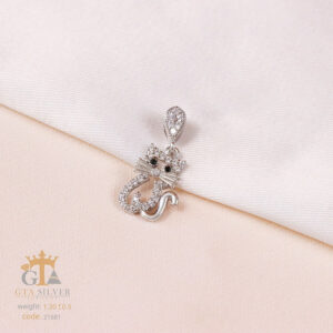 مدال نقره میکرو طرح گربه کد 21681