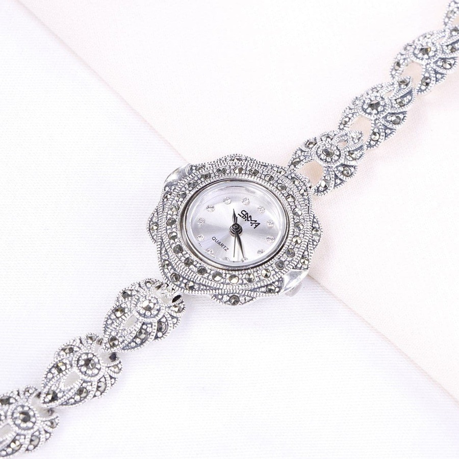 6683ccb6-33f1-4904-8ad1-278f4787d6f8.jpg ساعت نقره سما کد 18052 - Image 1