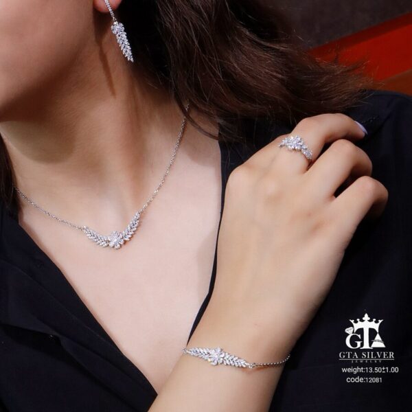 سرویس نقره میکرو زنجیری کد 12081 - تصویر 2