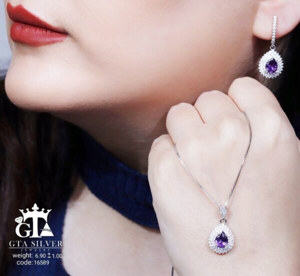 نیم ست نقره میکرو کد 16589 - Image 2