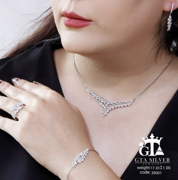 سرویس نقره سوپر میکرو زنجیری کد 39001 - تصویر 2