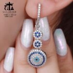 سرویس نقره میکرو زنجیری طرح چشم نظر کد 12184 - تصویر 3