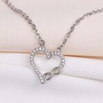 مدال نقره قلبی میکرو طرح بی‌نهایت کد 21522