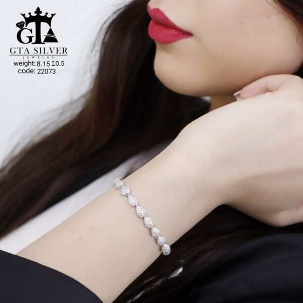 دستبند نقره میکرو کد 22073 - Image 2