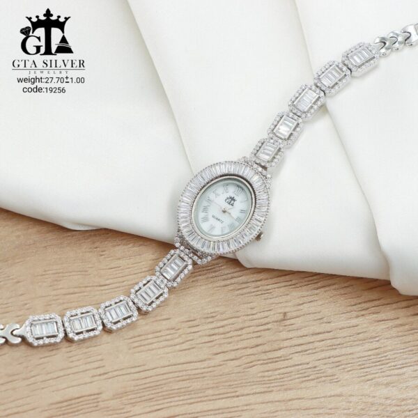 ساعت نقره GTA طرح امرالدکات کد 19256 - تصویر 3