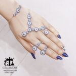 سرویس نقره میکرو زنجیری طرح چشم نظر کد 12098 - تصویر 4