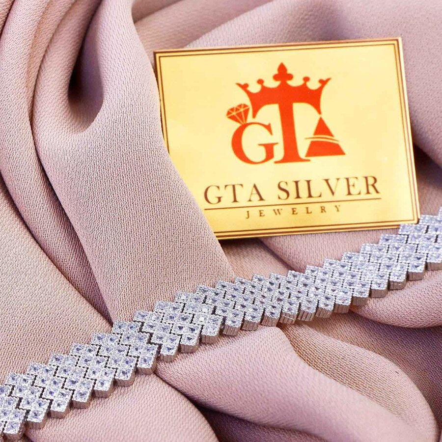 6d1a1512-c711-4f99-b969-17b8ea436cc4.jpg دستبند نقره میکرو طرح پرنس کد 22018 - Image 1