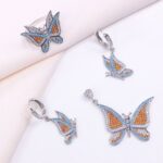 نیم ست نقره میکرو رنگی کد 16036