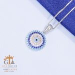 مدال نقره میکرو چشم نظر کد 21836 - Image 3