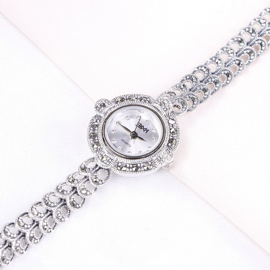 6ee51ddf-84c3-4735-8018-804e619b33bc.jpg ساعت نقره سما کد 18103 - Image 1