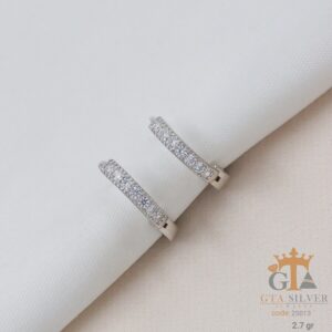 گوشواره نقره میخی میکرو کد 25013