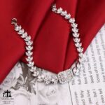 دستبند نقره زنانه میکرو نگین دار امرالدکات کد 22182 - Image 3