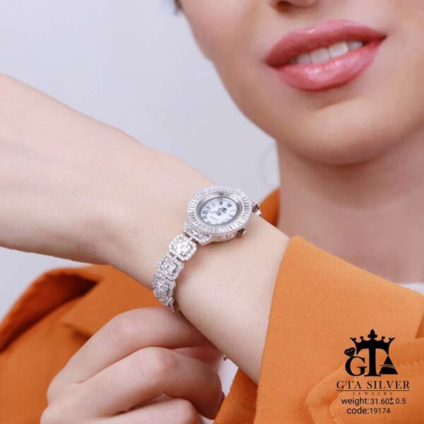 ساعت نقره GTA طرح امرالدکات کد 19174 - Image 2