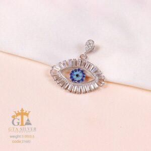 مدال نقره میکرو چشم نظر کد 21682
