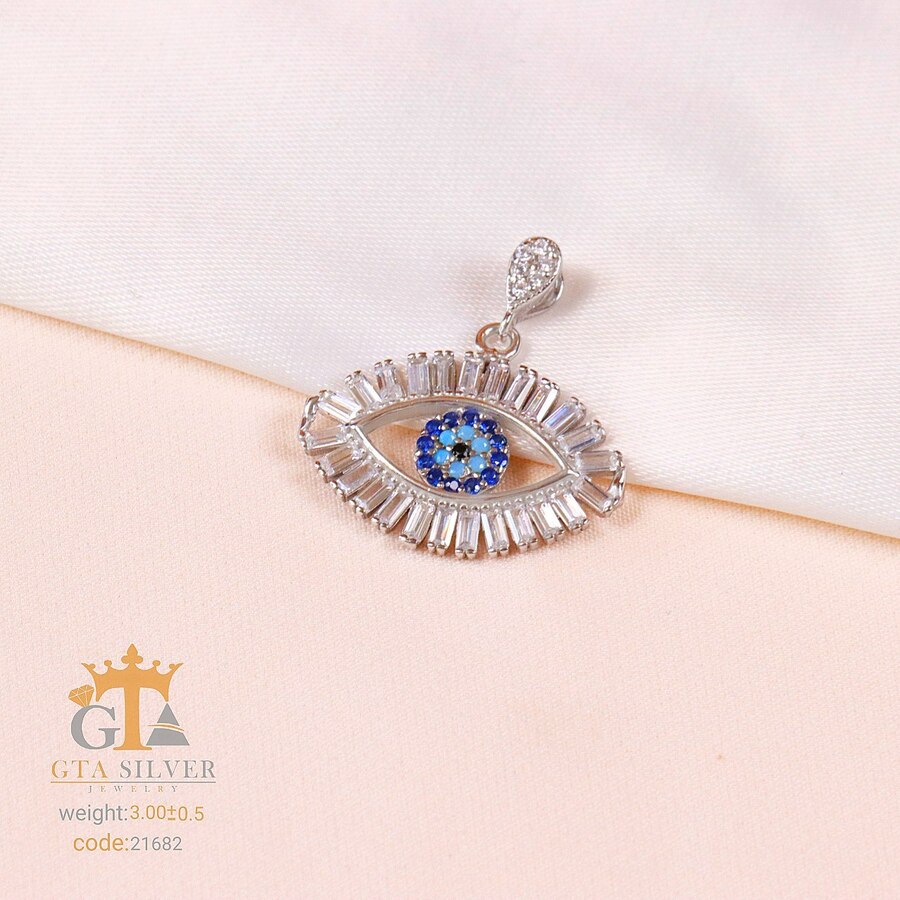 714e0900-d110-46e6-8360-2cb897914108.jpg مدال نقره میکرو چشم نظر کد 21682 - Image 1