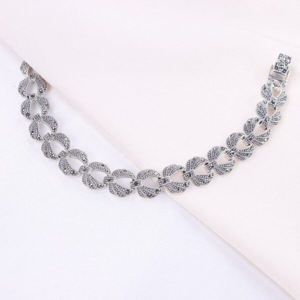 دستبند نقره مارگازیت سما کد 37007 - تصویر 2