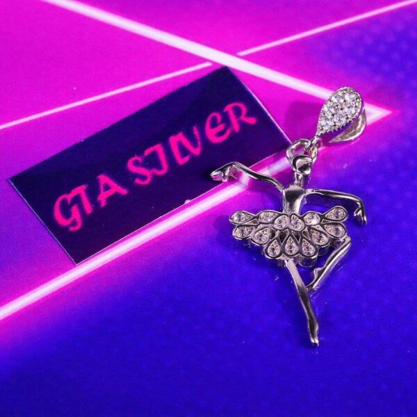 مدال نقره میکرو طرح بالرین کد 21610 - Image 3