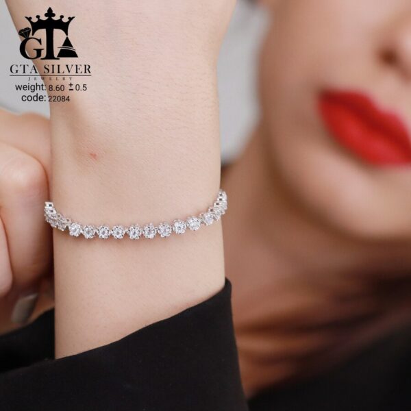 دستبند نقره میکرو کد 22084 - تصویر 2