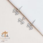 نیم ست نقره میکرو طرح پاپیون کد 16378